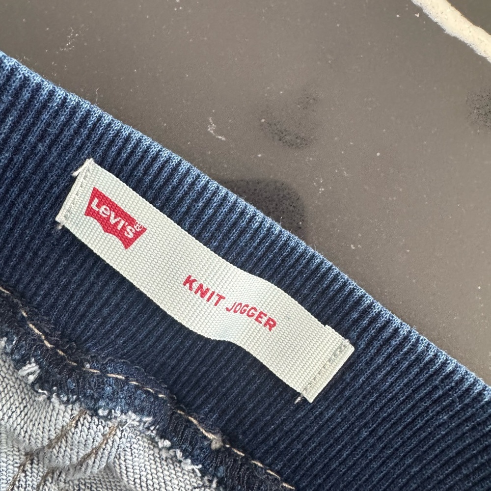 Levi's Navy Knit Jogger Pants - Picture 2 of 4